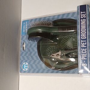 Pet Grooming 3 Piece Set Black Green 3-Way For Small to Medium Breeds NWT
